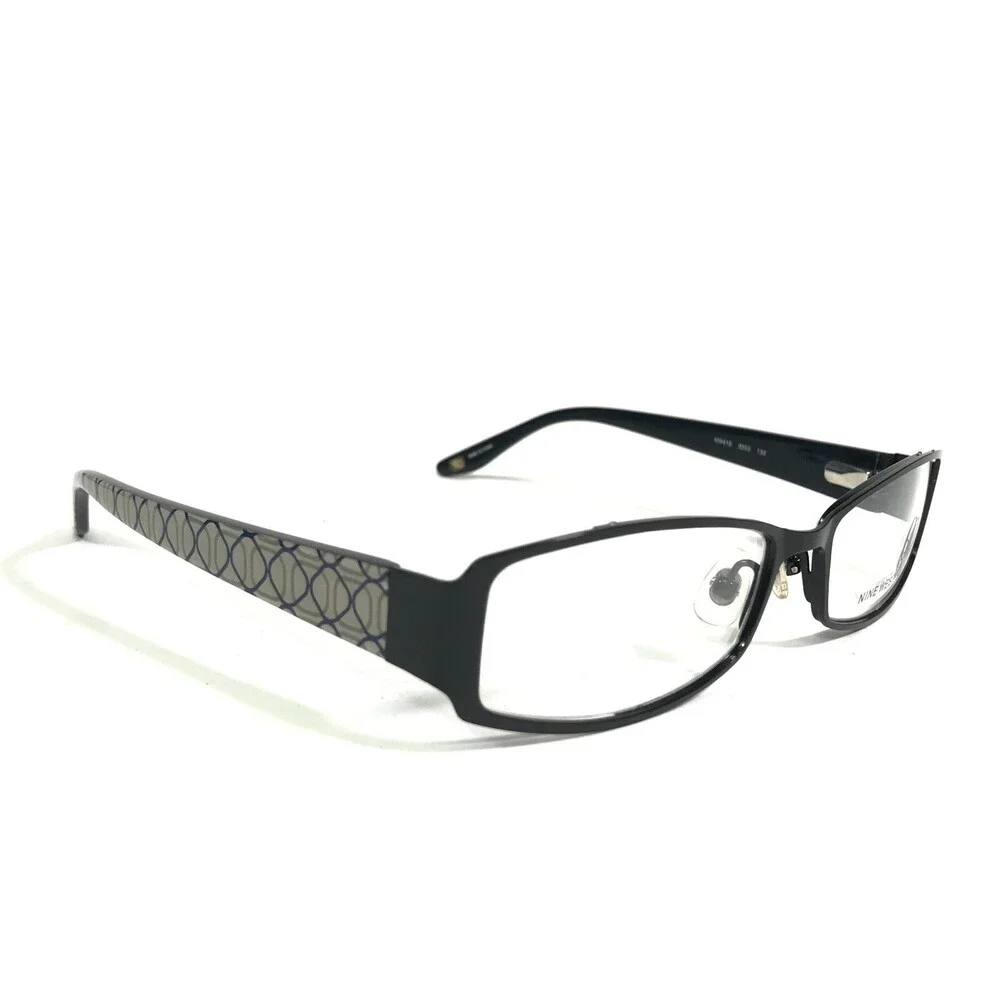 Nine West Eyeglasses Frames NW415 0003 Black Grey Rectangular 51-16-130